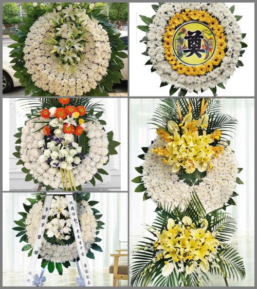 山东青岛平度市田庄镇官北村花圈速递